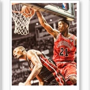 NEW!💯JIMMY BUCKETS💦BUTLER *BULLS DUNKS💥ON CHRIS BOSH👀 *HEAT 8.5x11 POSTER!🔥